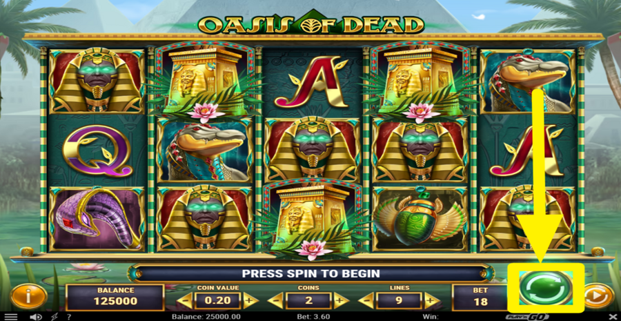Oasis Of Dead Spin Button