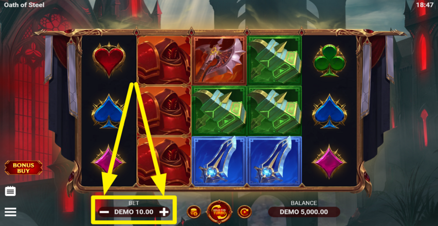 Oath Of Steel Adjust Bet
