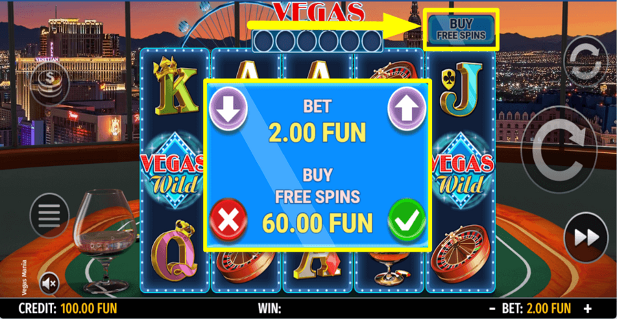 Octavian Gaming Vegas Mania Buy Feature