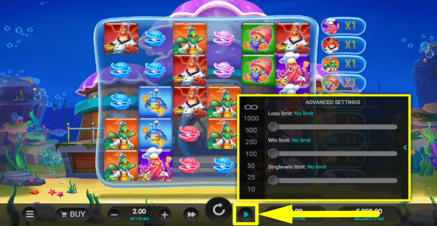 Octos Crab Shack Autoplay Feature