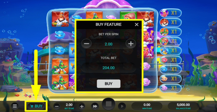 Octos Crab Shack Buy Feature