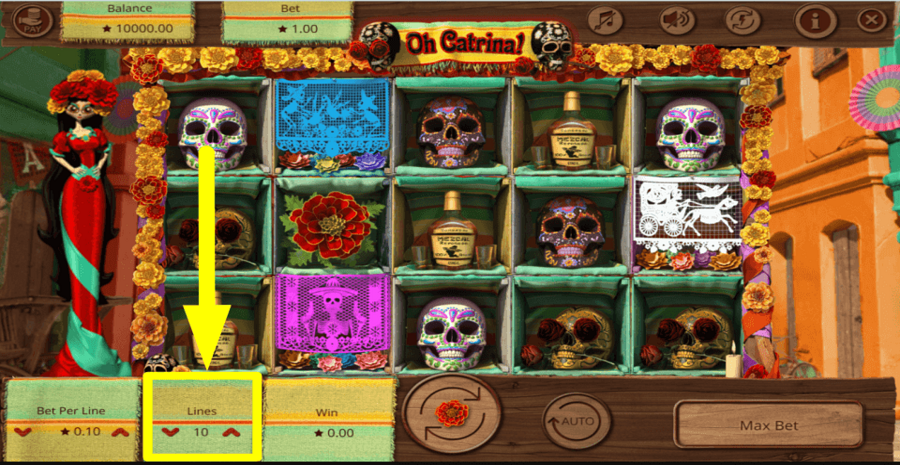 Oh Catrina Adjustable Paylines