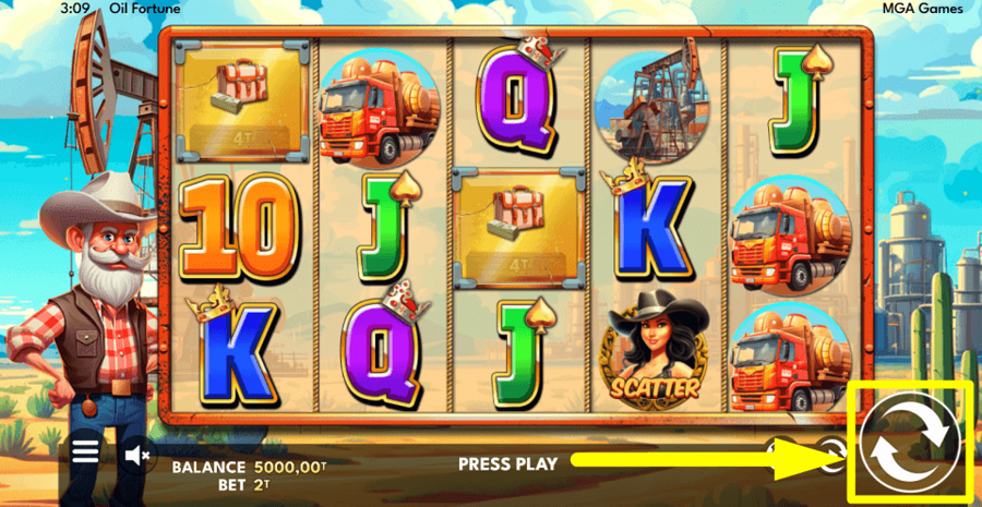 Oil Fortune Spin Button