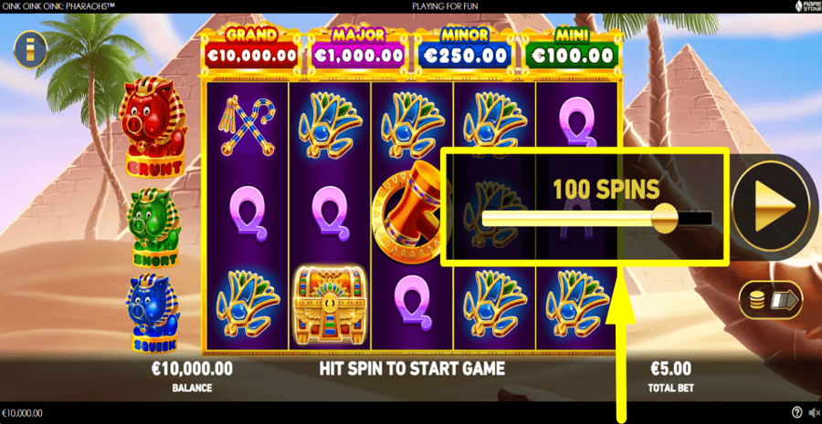 Oink Oink Oink Pharaohs Slot Review, Bonuses & Free Play (95.9% RTP)