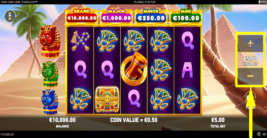 Oink Oink Oink Pharaohs Slot Review, Bonuses & Free Play (95.9% RTP)