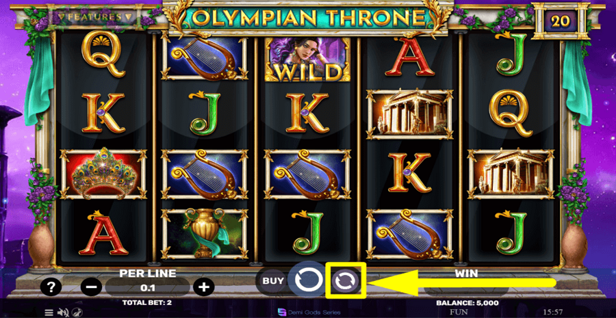 Olympian Throne Autoplay Feature