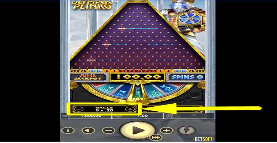 Olympus Plinko Balls Number