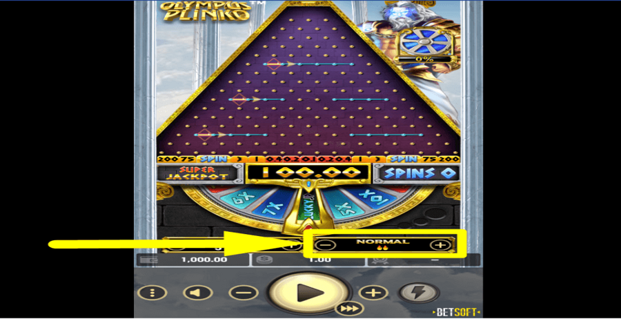 Olympus Plinko Difficulty Feature