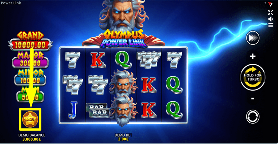Olympus Power Link Running Wins Buy Feature