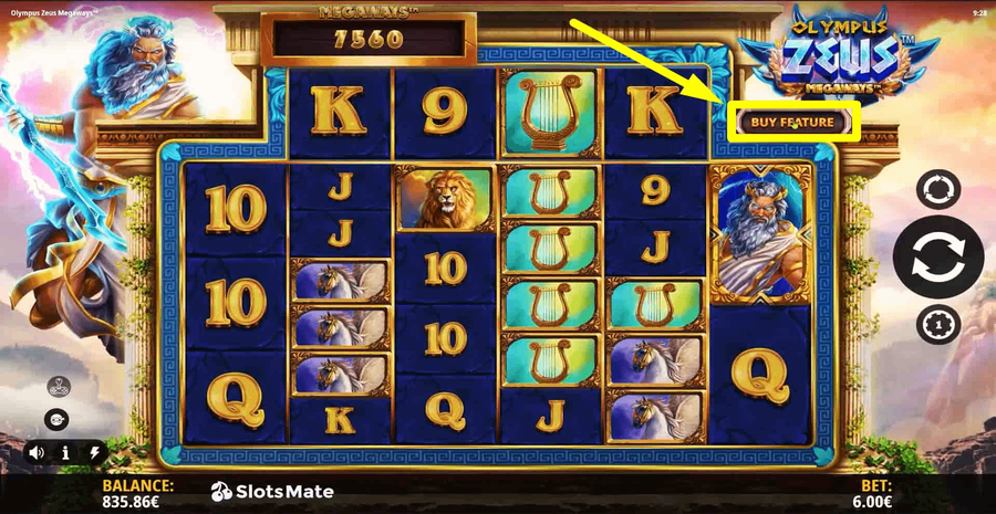Olympus Zeus Megaways Buy Feature