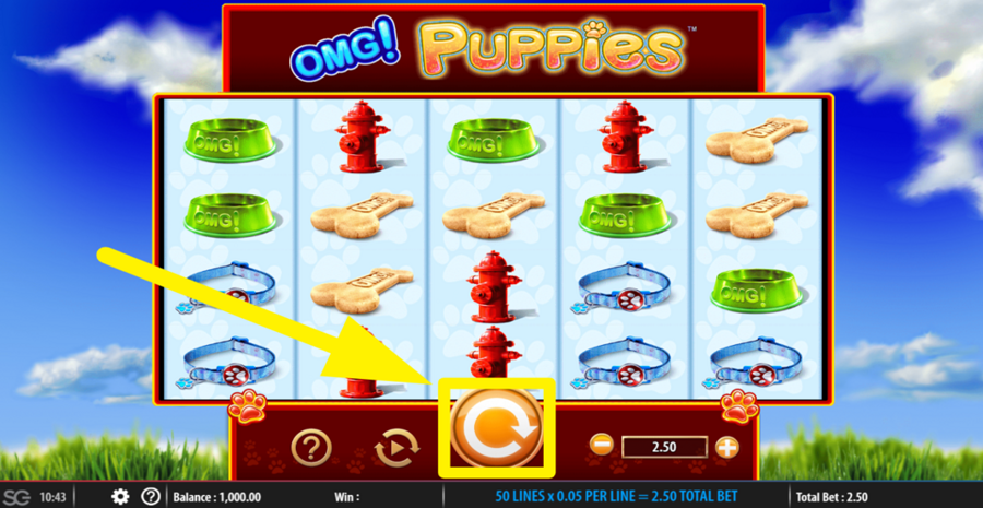 Omg Puppies Spin Button