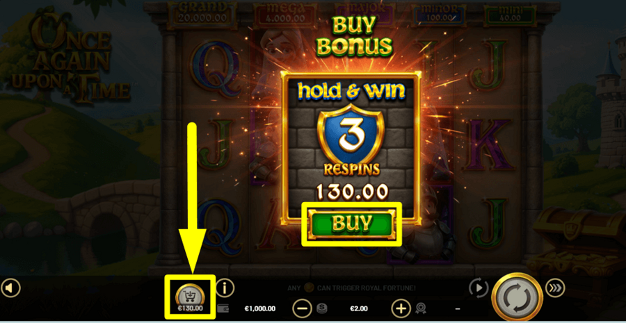Once Again Upon A Time Hold And Win Buy Feature