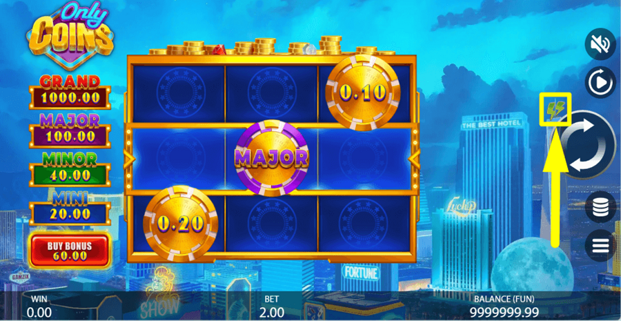 Only Coins Turbo Feature