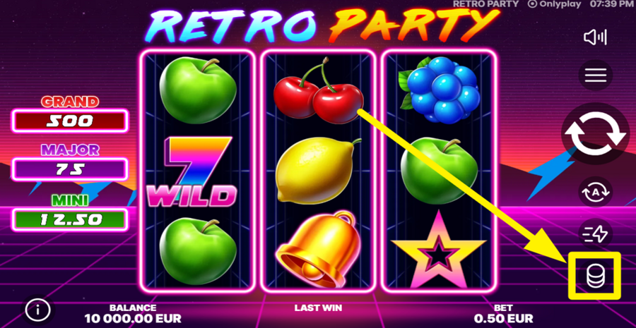 Onlyplay Retro Party Adjust Bet