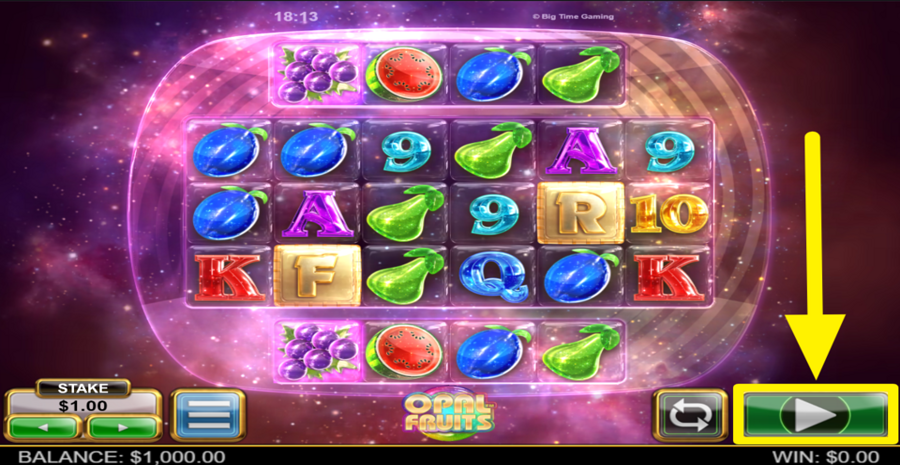 Opal Fruits Spin Button