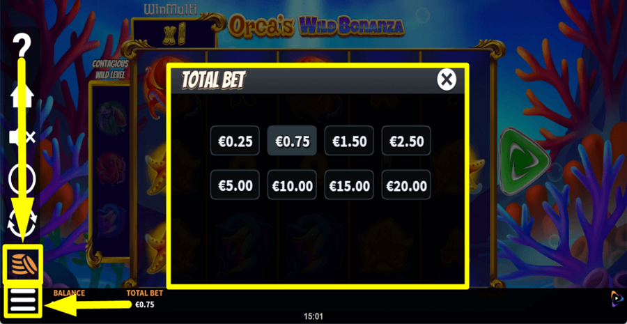 Orcas Wild Bonanza Bet Value