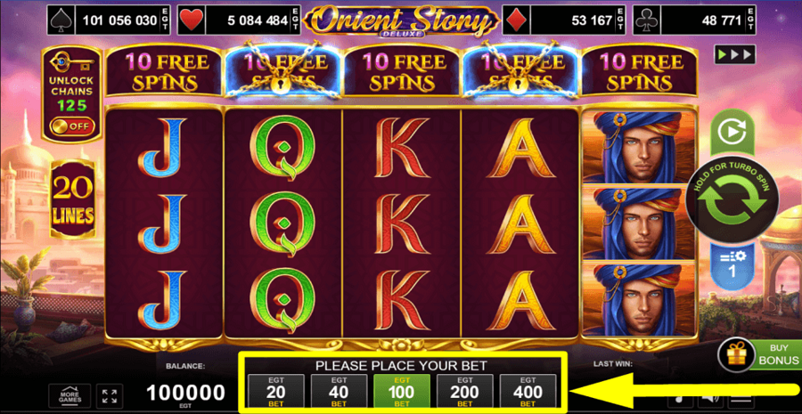 Orient Story Deluxe Bet Value