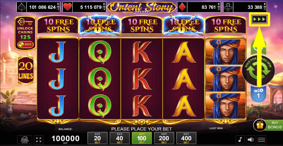 Orient Story Deluxe Fast Play Feature