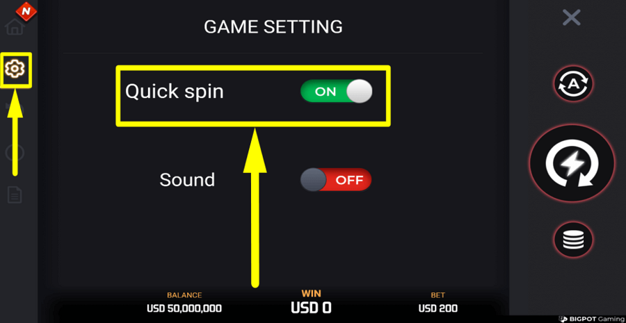 Oriental Treasures Quick Spin Feature