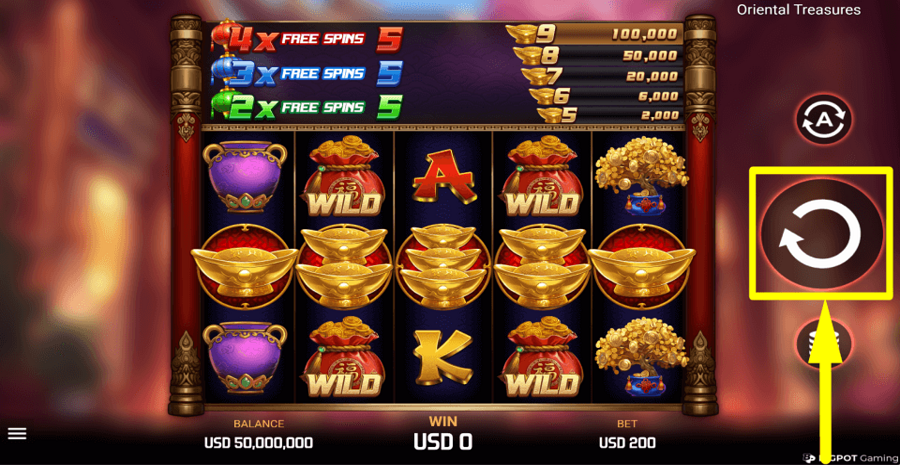Oriental Treasures Spin Button
