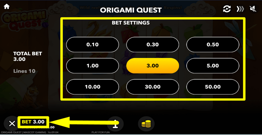 Origami Quest Bet Value