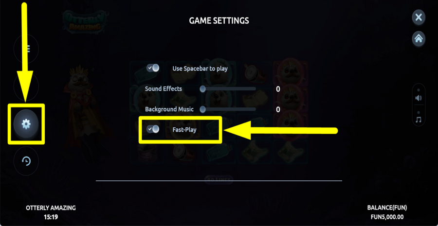 Otterly Amazing Fast Play Feature