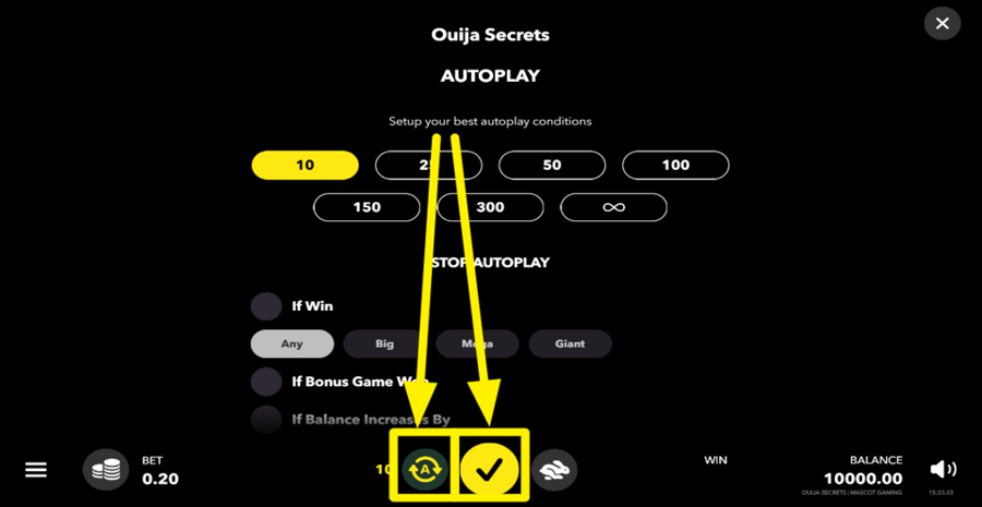 Ouija Secrets Autoplay