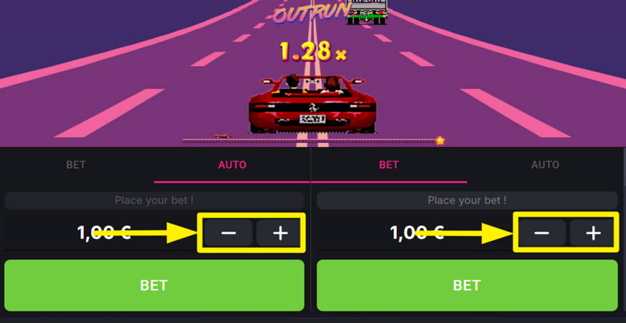 Out Run Adjust Bet