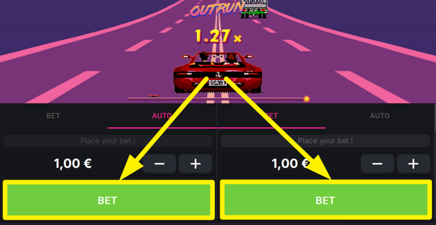 Out Run Place Bet