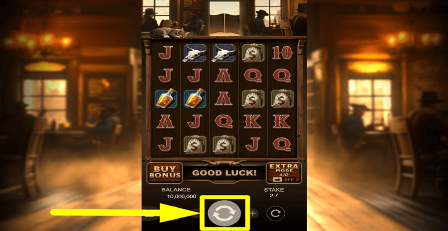 Outlaw Trails Spin Button