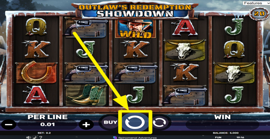 Outlaws Redemption Showdown Spin
