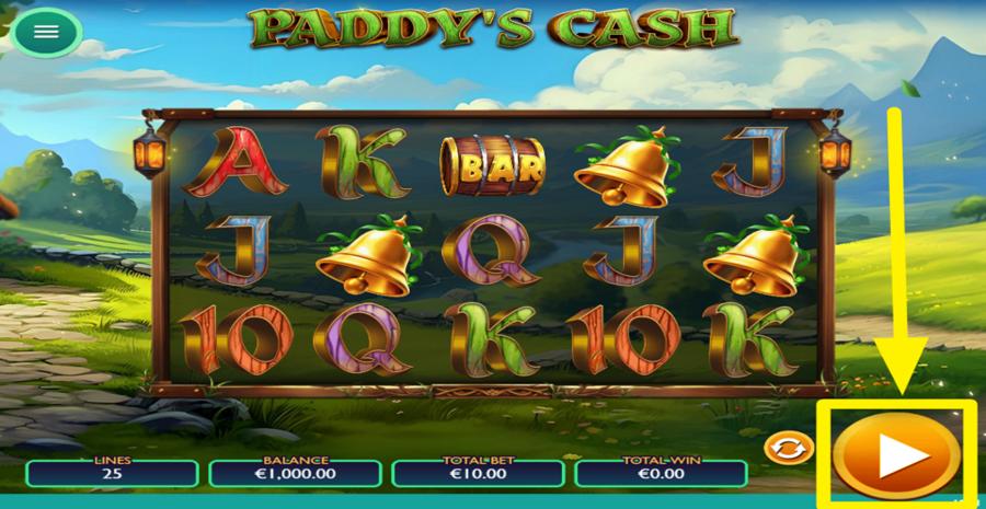 Paddys Cash Spin Button
