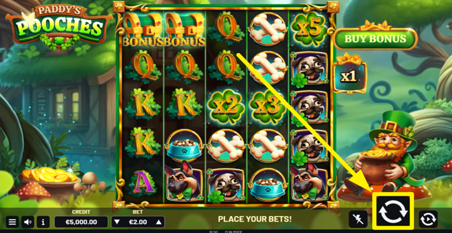 Paddys Pooches Spin Button