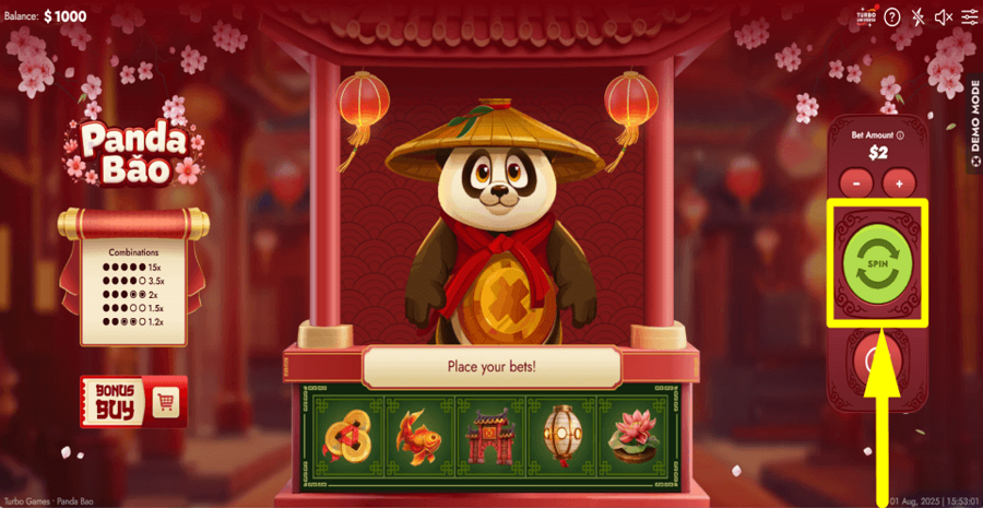 Panda Bao Spin Button