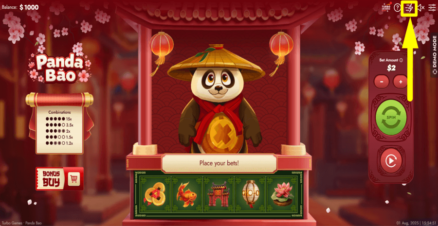 Panda Bao Turbo Feature