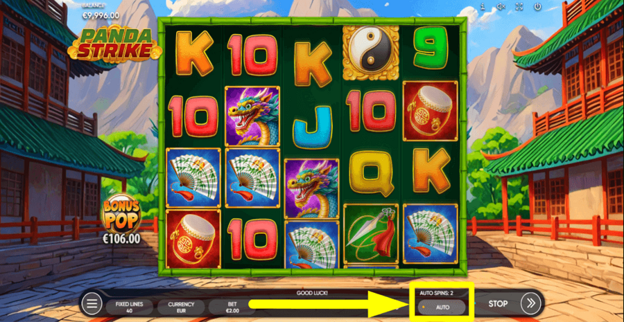 Panda Strike Autoplay Feature