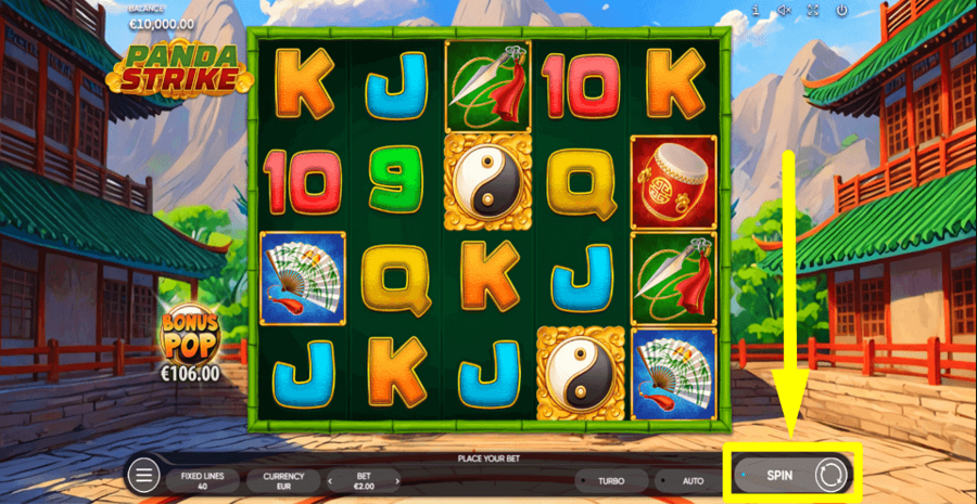 Panda Strike Spin Button