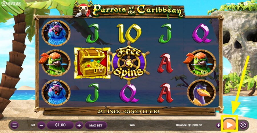 Parrots Of The Caribbean Spin Button