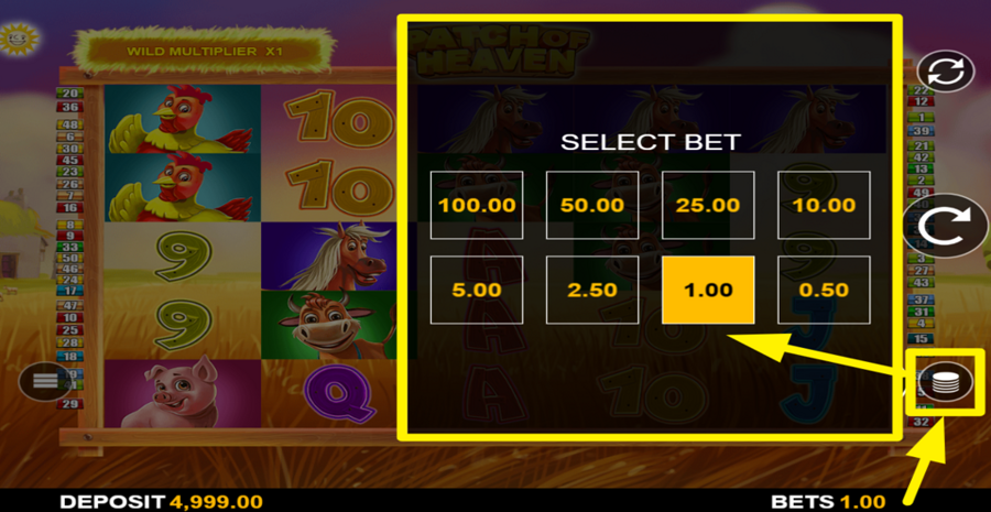 Patch Of Heaven Adjust Bet