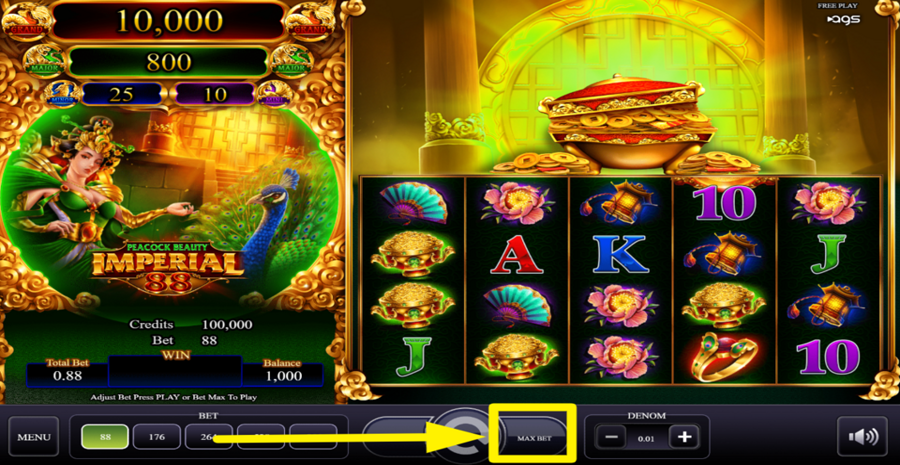 Peacock Beauty Max Bet