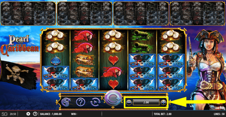 Pearl Of The Caribbean Bet Value