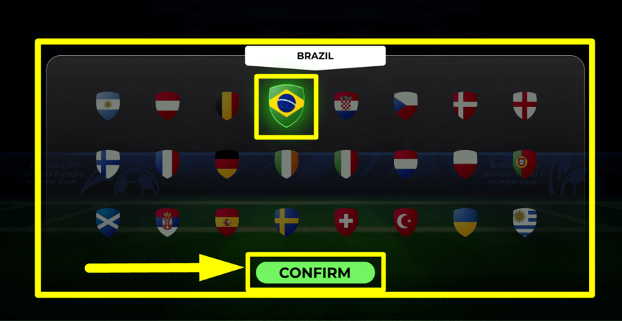 Penalty Shoot Out Super Cup Team Selection