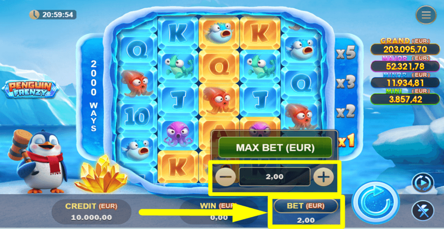 Penguin Frenzy Bet Value