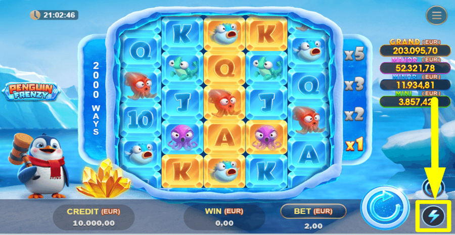 Penguin Frenzy Turbo Feature