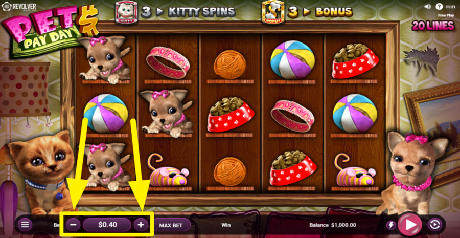 Pets Pay Day Adjust Bet