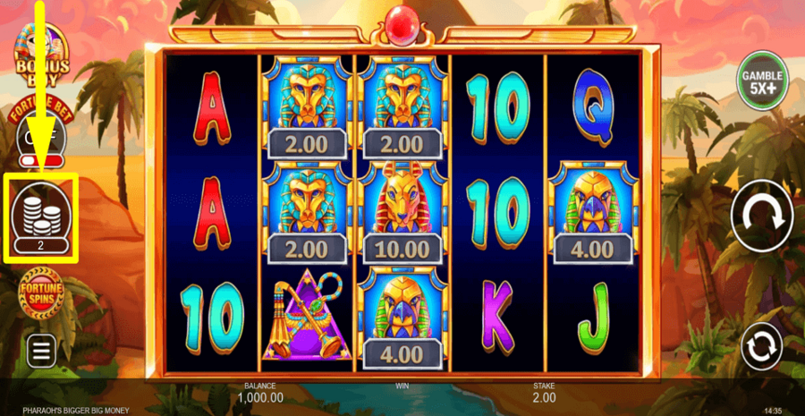 Pharaohs Bigger Big Money Bet Value