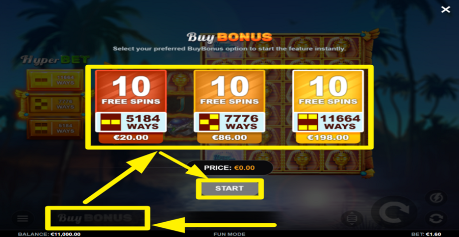 Pharaohs Dynasty Prizematch Buy Bonus