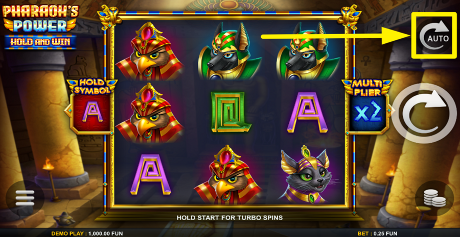 Pharaohs Power Hold And Win Autoplay