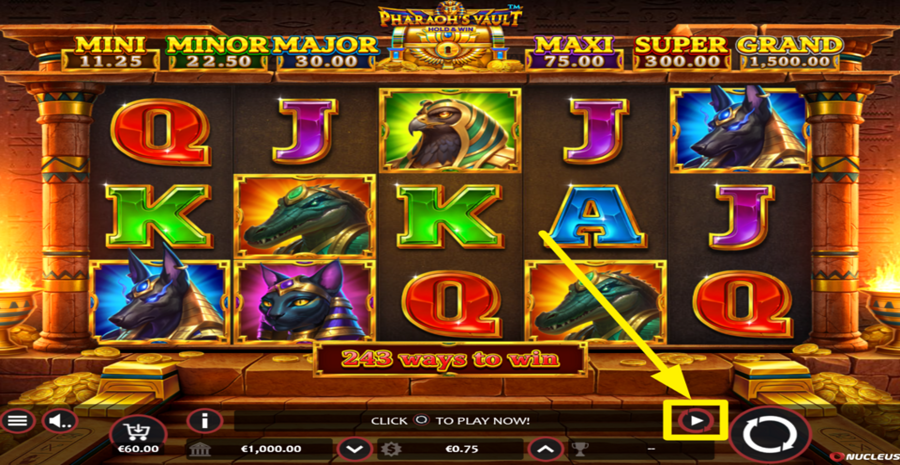 Pharaohs Vault Hold And Win Autoplay