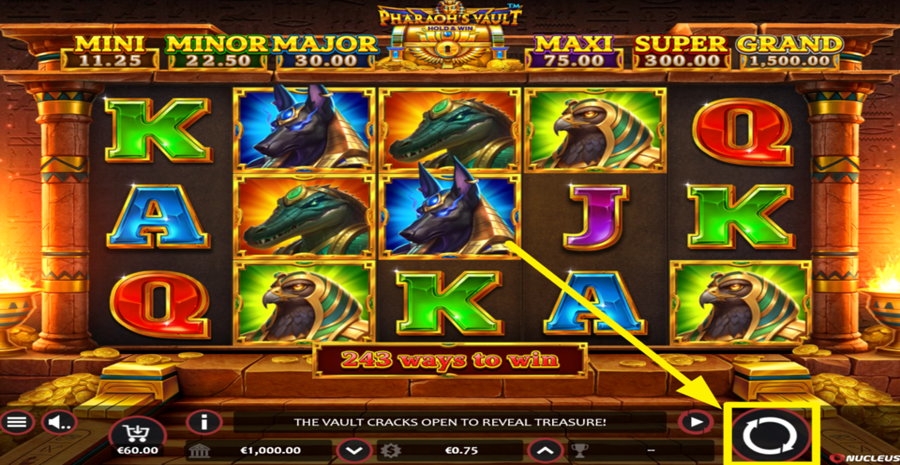Pharaohs Vault Hold And Win Spin